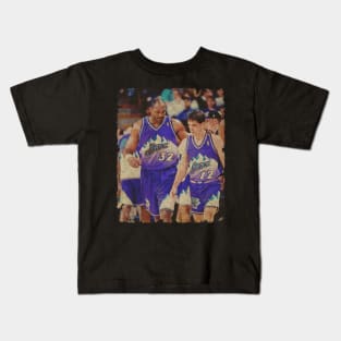 John Stockton and Karl Malone - One of The Most Notorious Duos Kids T-Shirt